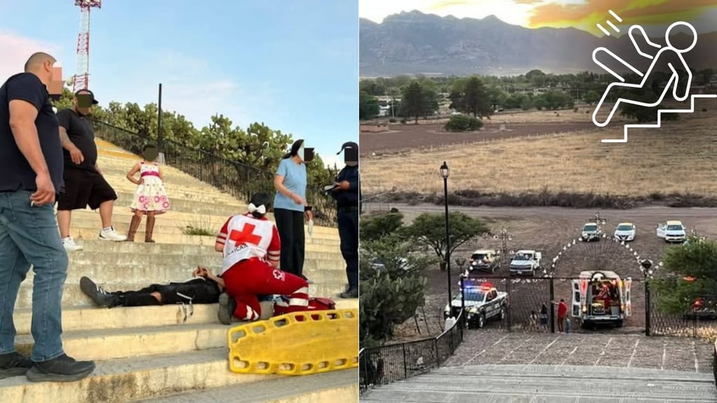 Joven cae en escalinata del Cerro del Garbanzo, en Cantlán; fue hospitalizado