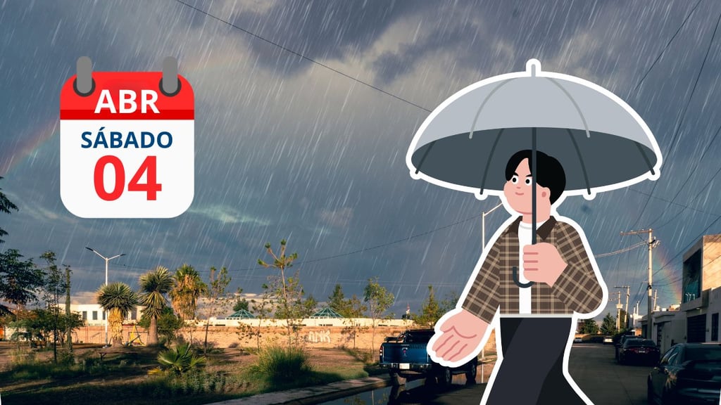 Sábado lluvioso y con viento en Durango: este es el pronóstico de HOY 4 de abril