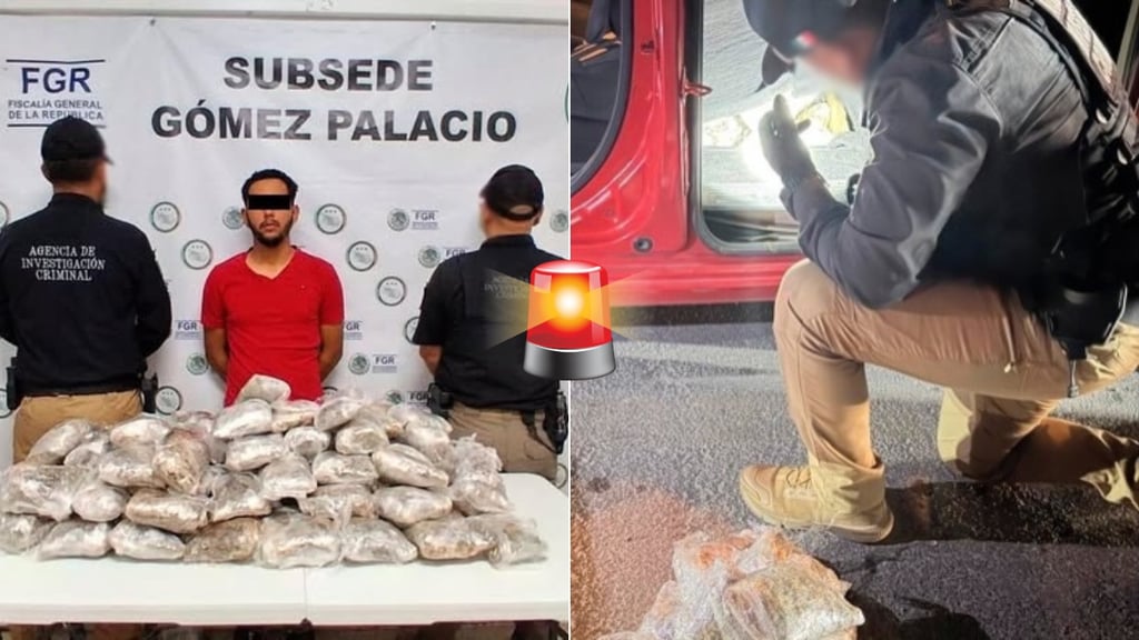 Cae en Gómez Palacio un hombre con 15 kilos de droga ocultos en su vehículo