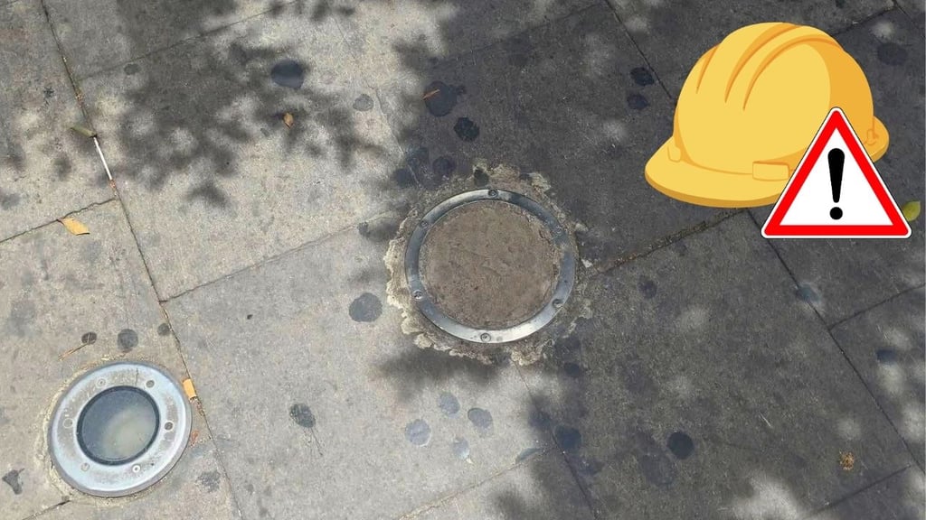 'Relleno de luminarias con cemento, es provisional', señala Gerente del Centro de Durango