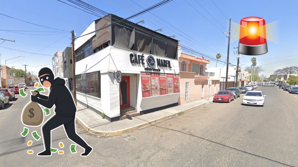 Roban 15 mil pesos en efectivo de una cafetería en la ciudad de Durango