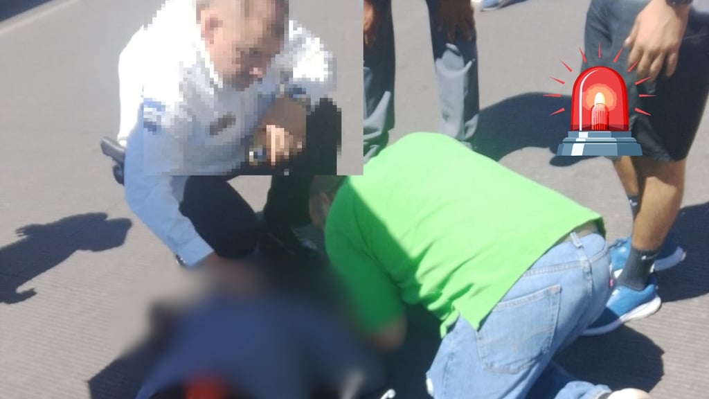 Motociclista resulta lesionado al intentar esquivar a un peatón en avenida 20 de Noviembre
