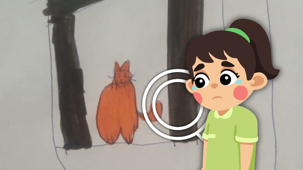 Con tierno dibujo, niña de siete años busca a su gatito en Durango
