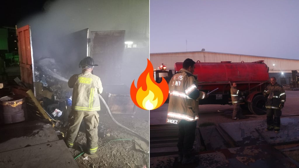 Se incendia contenedor con material inflamable en recicladora por carretera a México