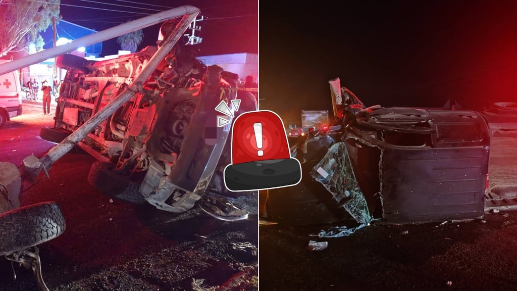 Volcadura en Canatlán deja cinco lesionados, entre ellos un menor de 2 años