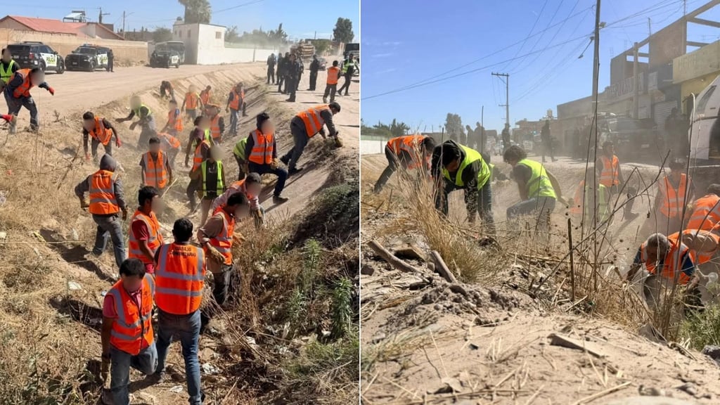 Infractores cumplen sanción con limpieza de canal en colonias Las Palmas y El Paraíso