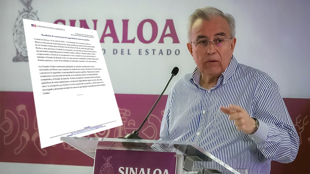 Rocha Moya rechaza acusaciones de EUA y afirma que son un ataque a la 4T