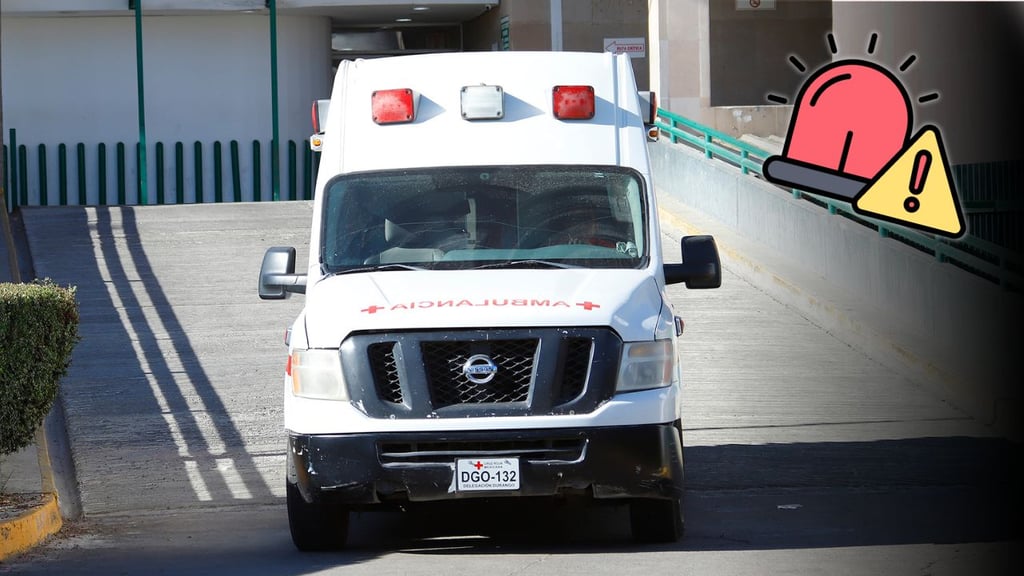 Motociclista resulta lesionado tras ser impactado por un taxi en la ciudad de Durango