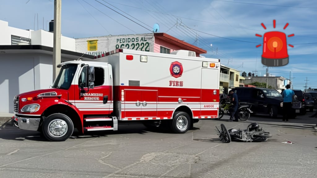 Menor de 14 años está grave tras choque entre motocicleta y vehículo en Santiago Papasquiaro