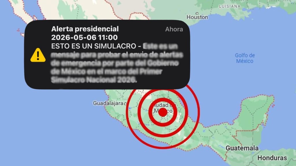 ¿Alerta presidencial?, el mensaje que asustó a algunos en el Primer Simulacro Nacional 2026