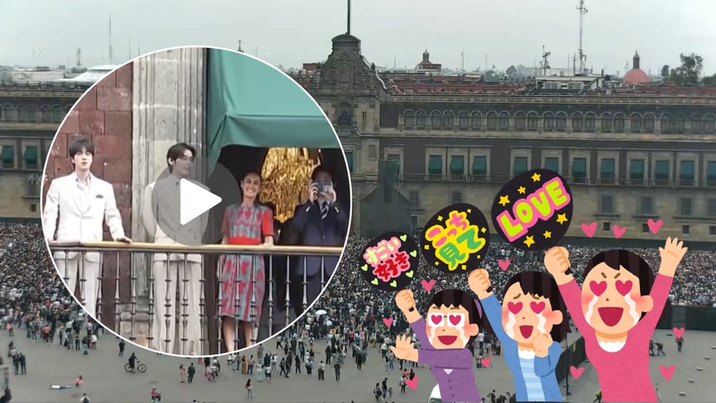 Así fue el saludo de BTS a las ARMY de México desde el balcón de Palacio Nacional | VIDEO