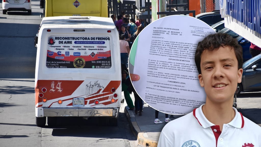 Estudiantes del CBTIS 130 y ciudadanos exigen mejoras en el transporte público de Durango