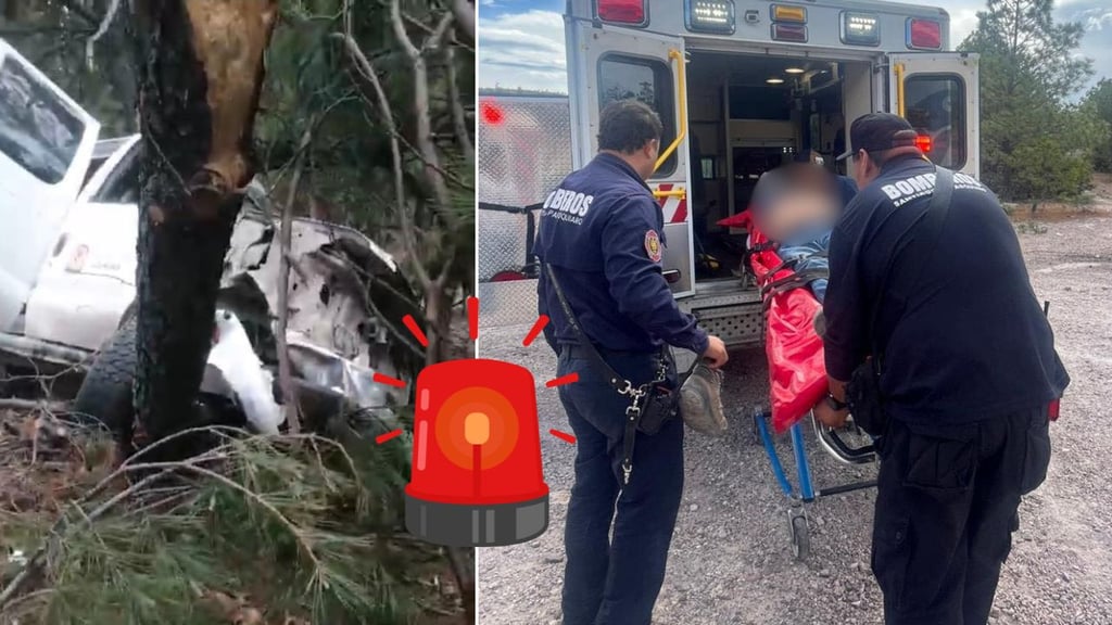 Vuelca transporte de empresa minera en carretera Los Herrera-Topia; hay tres lesionados