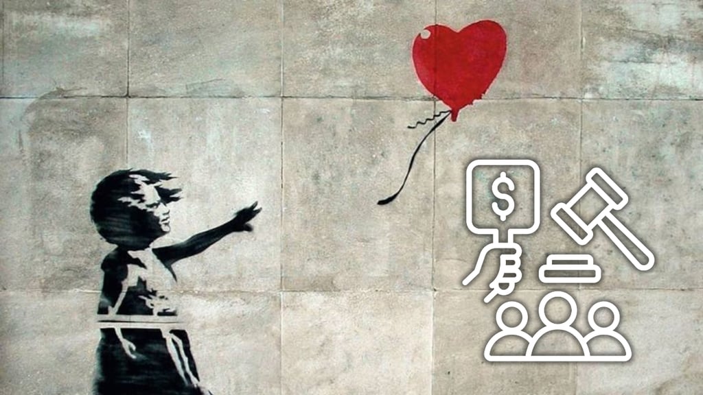 Subastarán óleo de Banksy con su icónica 'Niña con globo'