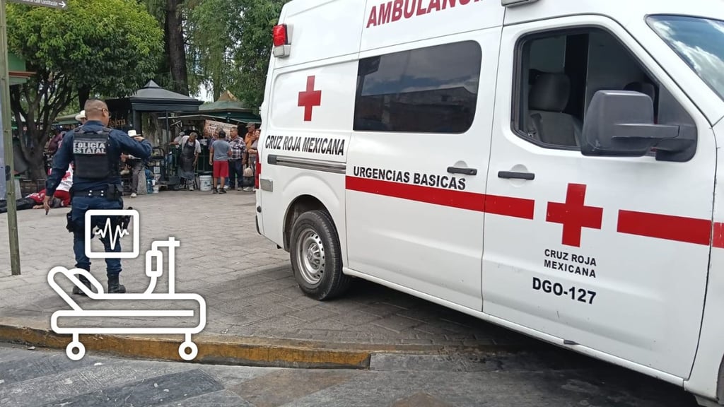 Hombre sufre crisis médica en la Plazuela Baca Ortiz