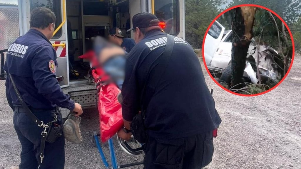 Identifican a lesionados de volcadura de transporte minero; fueron trasladados a Durango