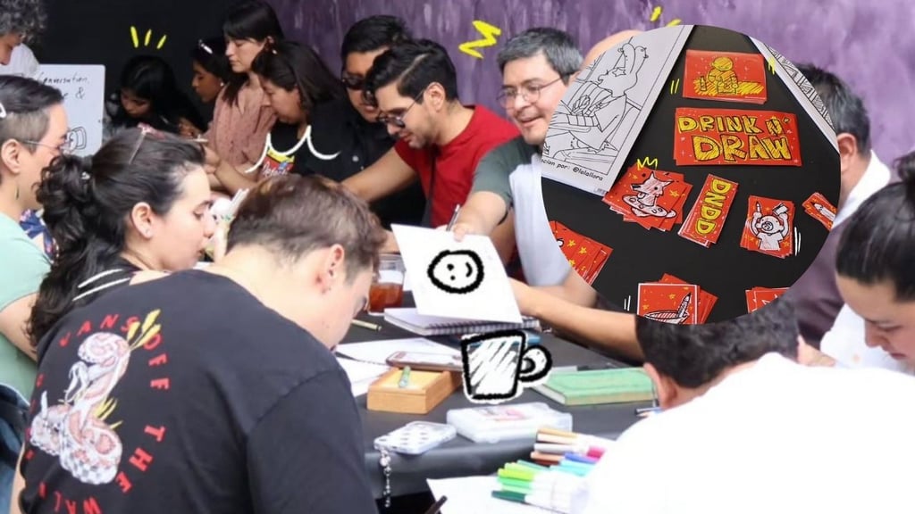 'Drink and Draw DGO' lanza taller de dibujo para principiantes en Durango