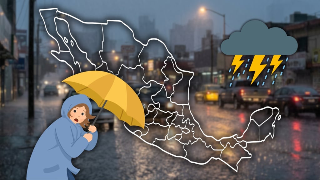 Alertan por lluvias torrenciales en 4 estados HOY lunes 11 de mayo, ¿afectarán a Durango?