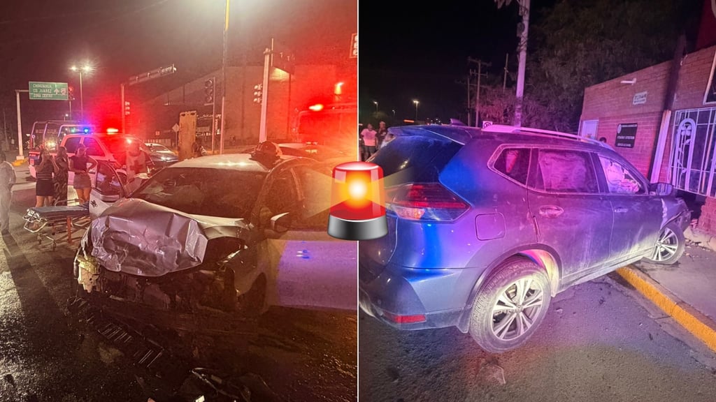 Tras chocar con un auto, camioneta se estrella contra una funeraria en Gómez Palacio