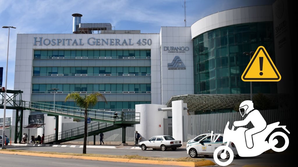 Motociclista termina hospitalizado tras accidente en Canelas, Durango