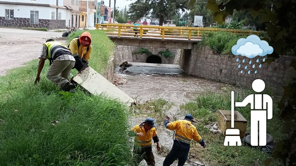 Preparan limpieza de canales en Durango capital previo a las lluvias