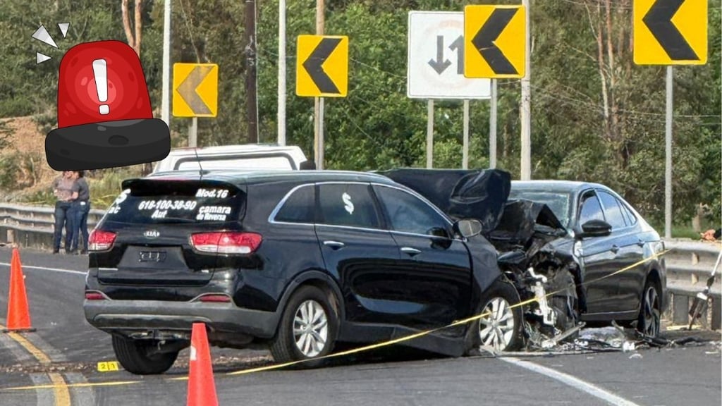 Mueren dos niñas tras choque frontal en el Periférico de Durango