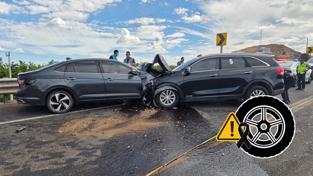 Pérdida de neumático habría causado choque en Periférico de Durango que dejó a 2 niñas sin vida