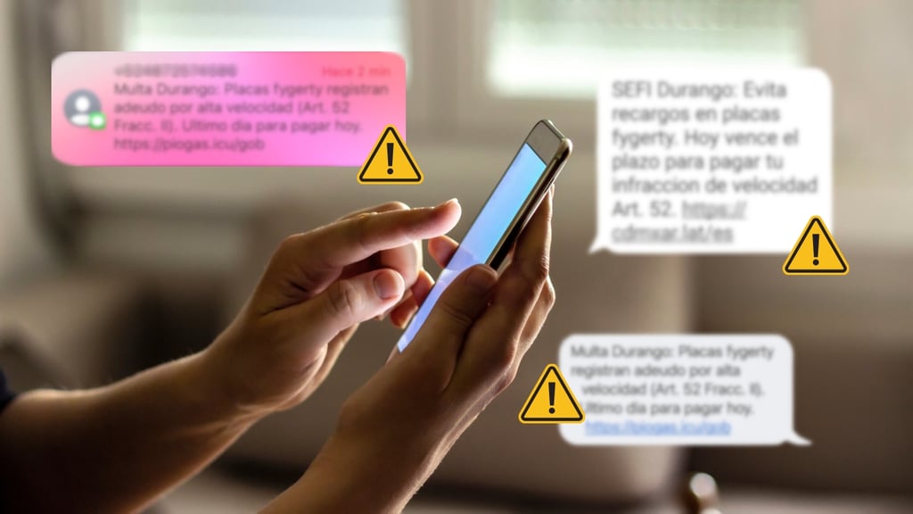 ¡Cuidado! Alertan por mensajes falsos sobre multas de tránsito por radar en Durango