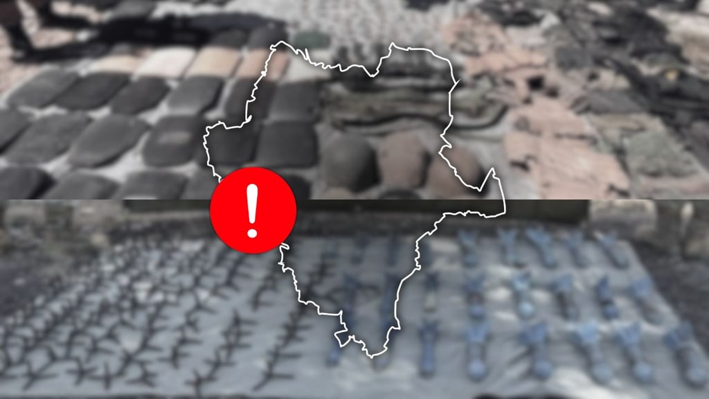 Decomisan en Durango decenas de explosivos, drones y vehículos blindados