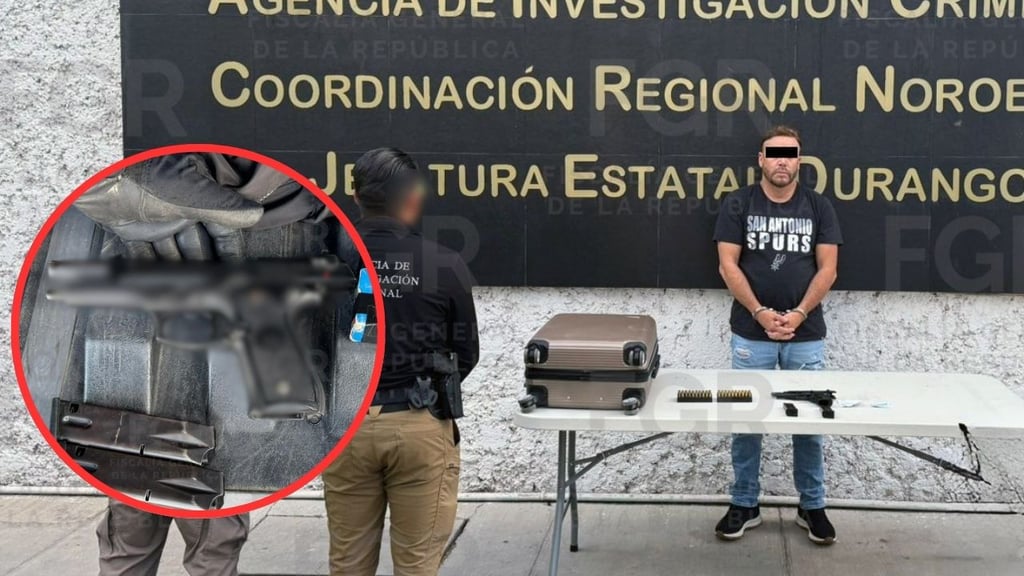 Sentencian a pasajero de autobús que fue detenido por llevar arma de fuego en equipaje, en Cuencamé