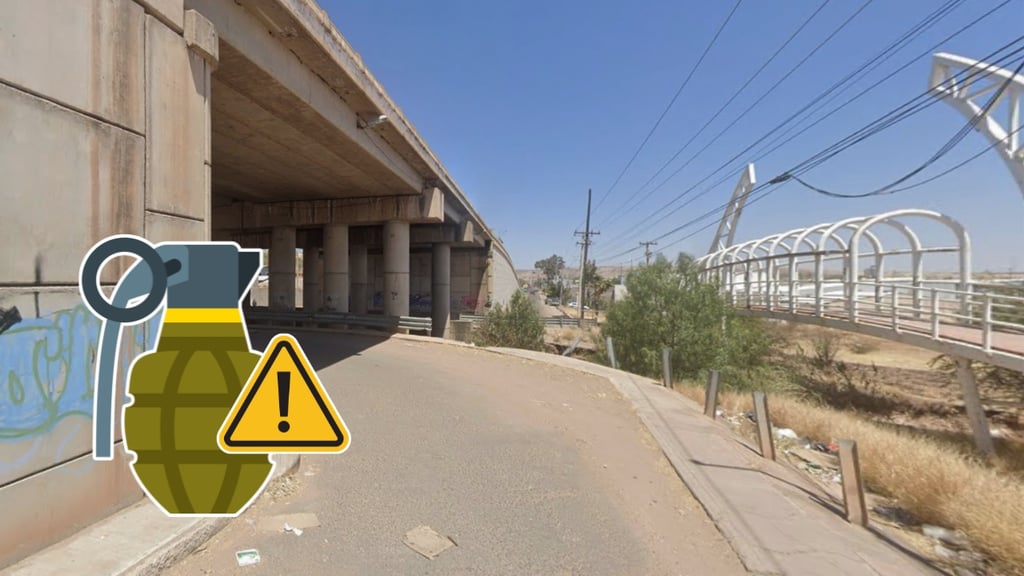 Hallan una granada de fragmentación debajo de puente por la salida a Parral