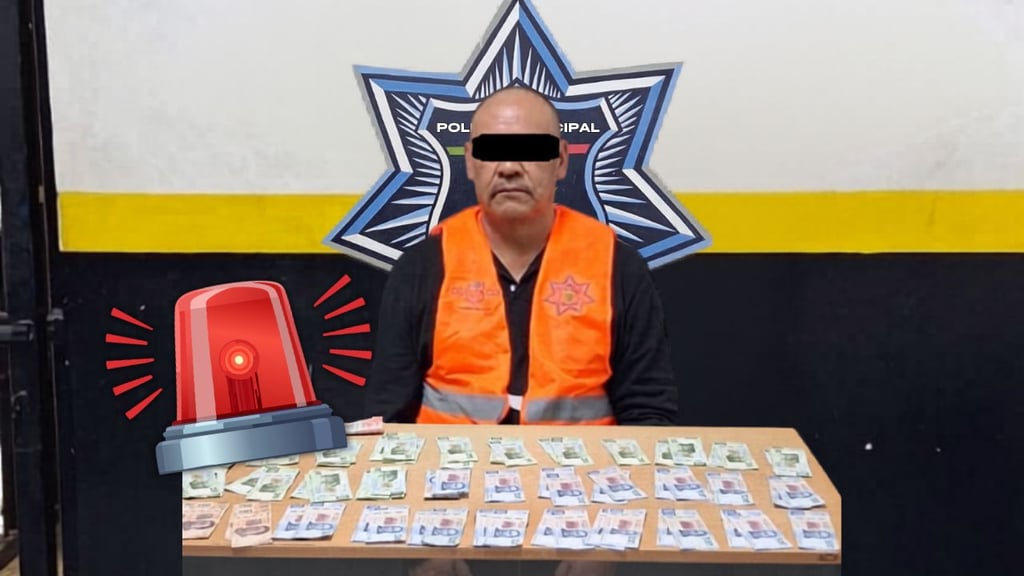 Detienen a hombre que robó casi 40 mil pesos de una notaría en Zona Centro de Durango
