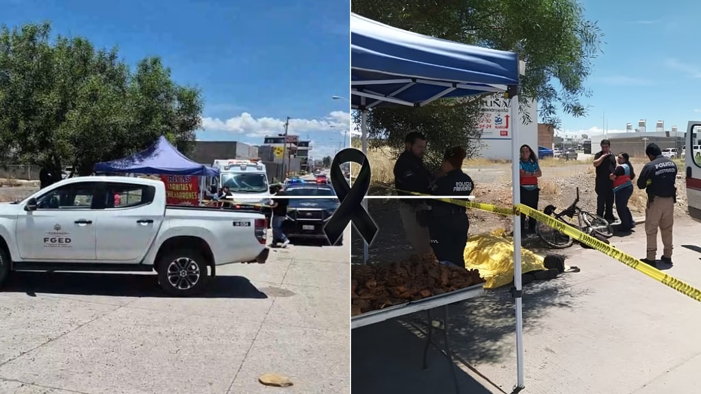 Así murió ciclista a un lado de un puesto de carnitas en Durango; aún no ha sido identificado