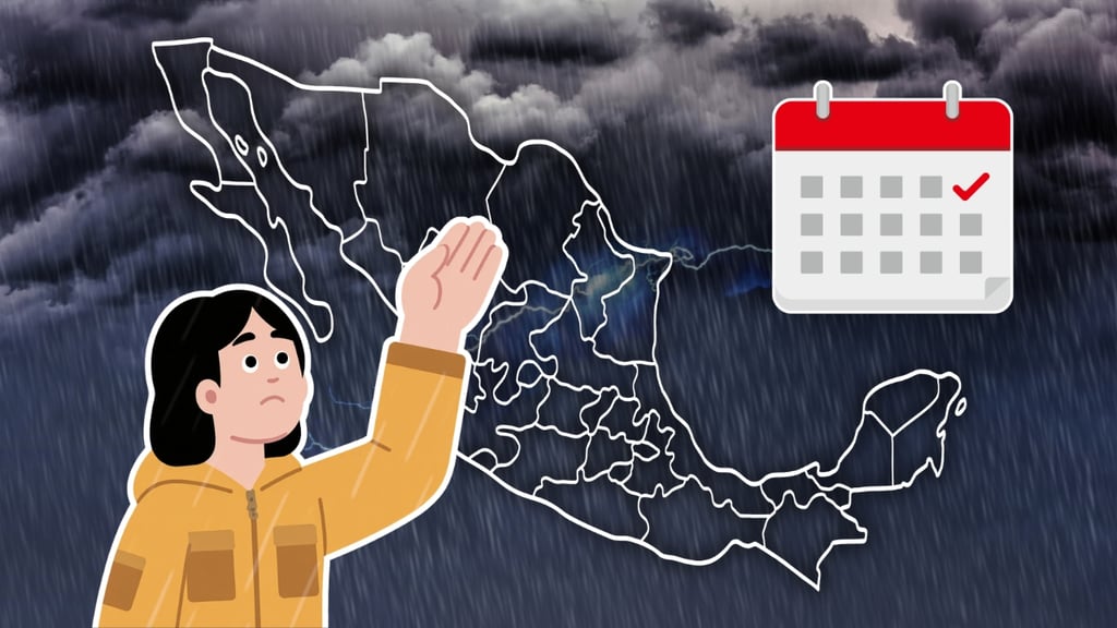 Segunda onda tropical dejará lluvias intensas en México esta semana, ¿qué estados afectará?