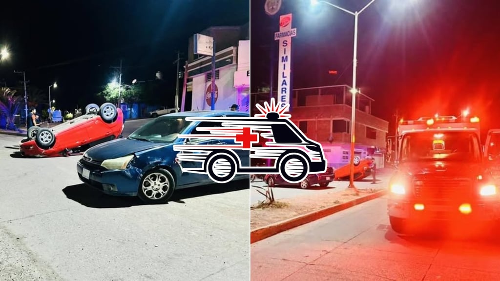 Mujer resulta con fractura de columna tras choque en Santiago Papasquiaro; fue trasladada a Durango