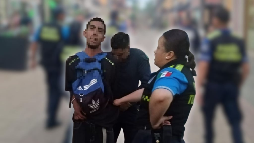 Tras persecución, joven es detenido por beber alcohol en Corredor Constitución