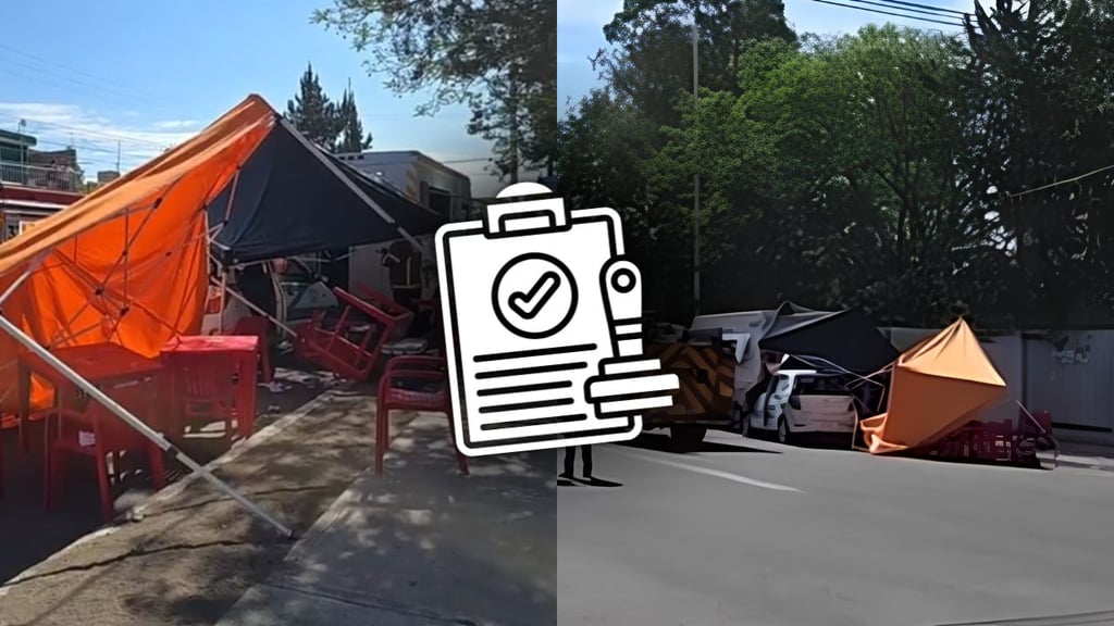 Puesto chocado por taxi en División Durango tiene autorización de ubicación y permisos vigentes