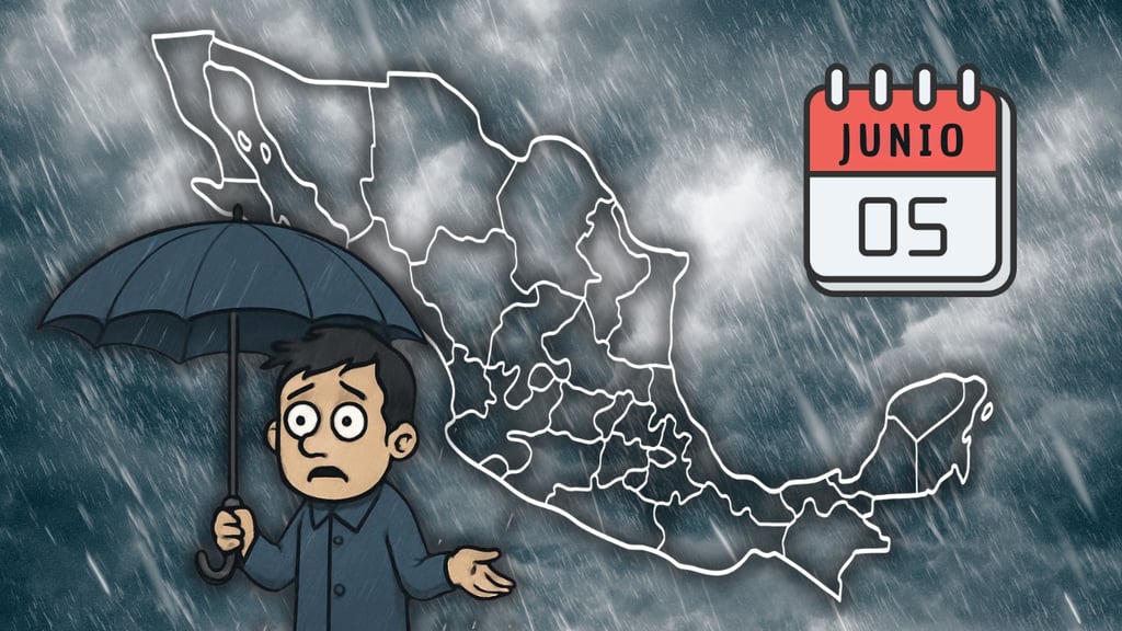 Alertan por lluvias intensas en México este viernes 5 de junio, ¿afectarán Durango?