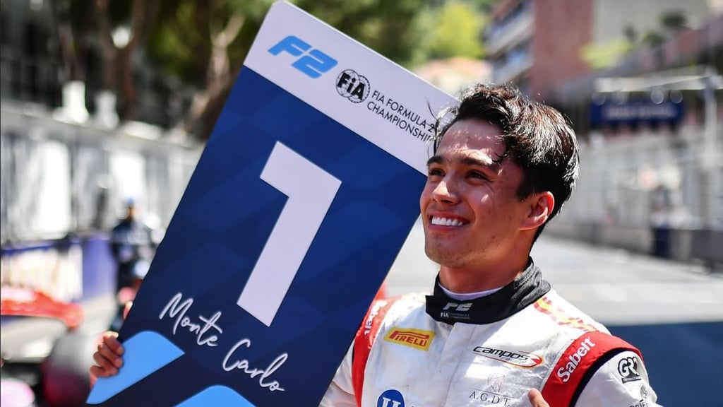 F2: el mexicano Noel León se sube al podio en Mónaco tras ganar la carrera sprint