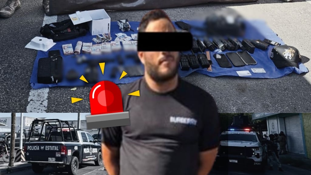 Armas, drones y radios, entre lo asegurado a detenido en operativo de calle Nazas en Durango