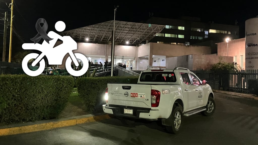 Joven motociclista muere en el IMSS de Durango tras chocar contra una camioneta