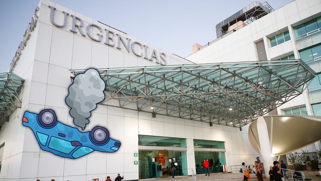 Joven resulta lesionado al volcar su vehículo en el Libramiento Oriente de Durango
