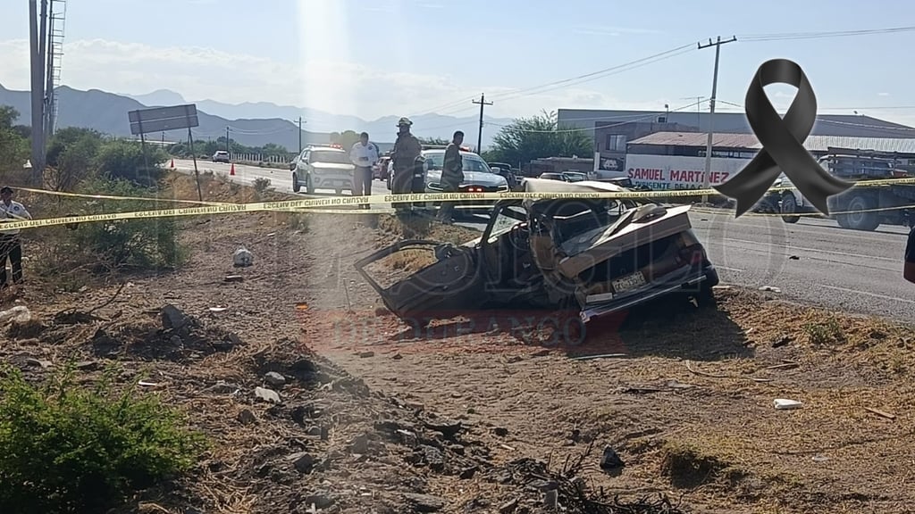 Adulto mayor pierde la vida en choque múltiple por la libre Durango-Torreón
