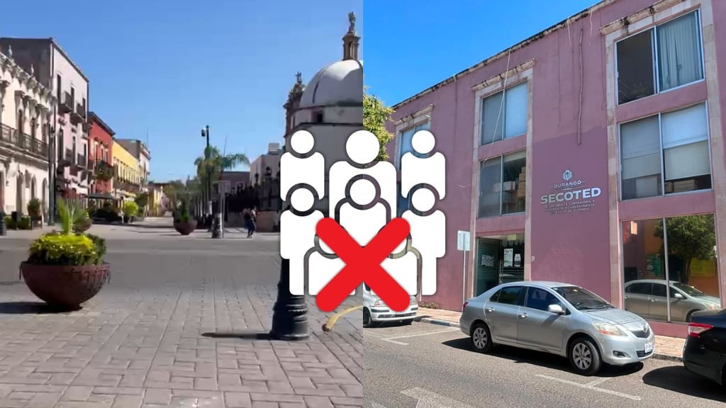 Baja afluencia y tráfico en la Zona Centro de Durango por día de asueto en oficinas