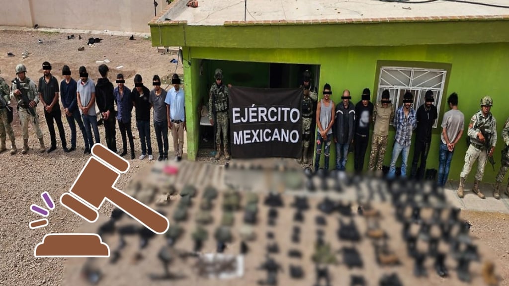 Vinculan a proceso a 15 detenidos por posesión de armamento en Loma de Praxedis