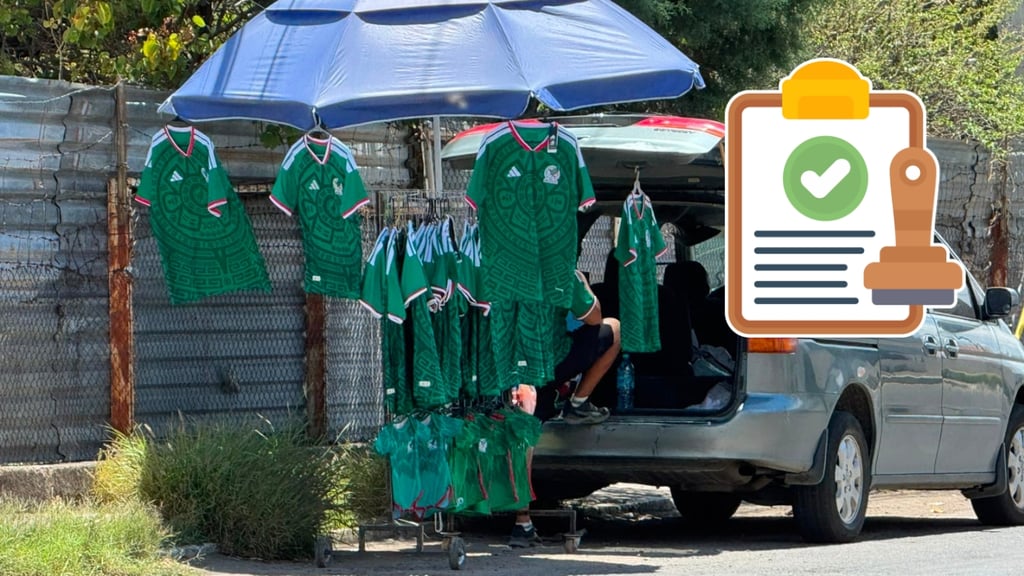 Detectan venta irregular de playeras del Mundial en Durango; exhortan a tramitar permisos