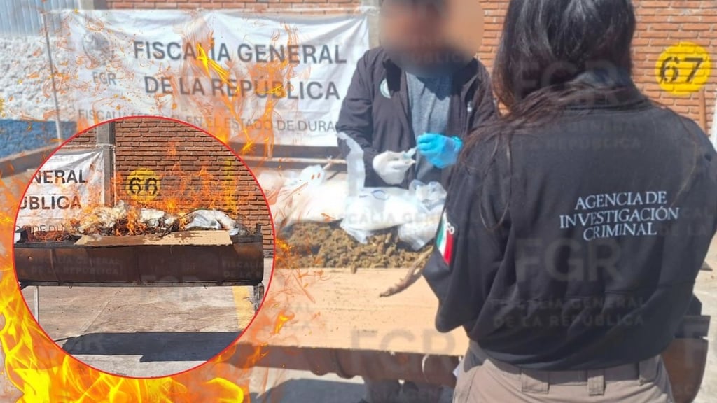 FGR destruye más de 35 kilos de drogas aseguradas en Durango