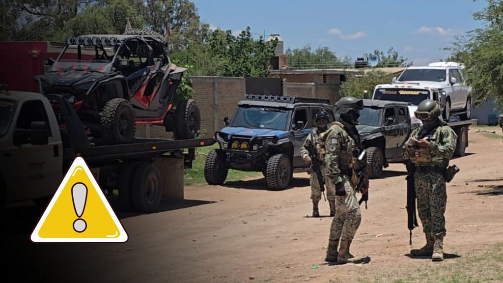 Decomisan más vehículos en Durango; militares catean otra bodega, ahora en Loma de Praxedis