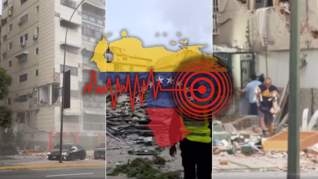 Sismo de magnitud 7.1 colapsa edificios en Venezuela | VIDEOS