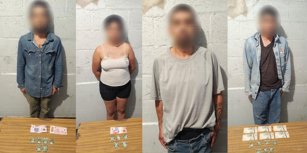 Cuatro personas son detenidas con 25 dosis de cristal en Gómez Palacio; una es mujer